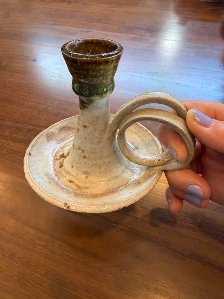 Vintage style Studio Art Pottery Candle Holder