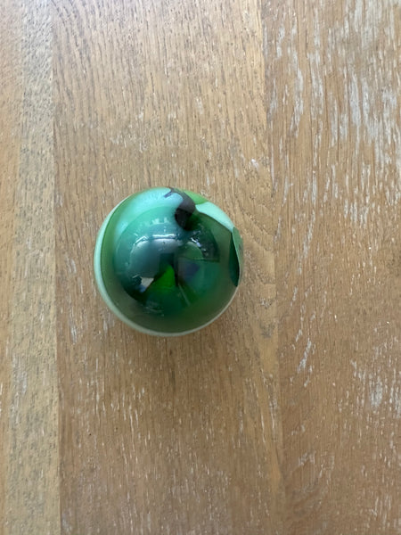 Beautiful Green and White glass egg