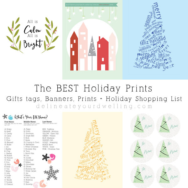 Holiday Shopping List + Festive Christmas Prints