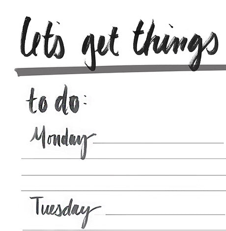 Hand Lettered To-Do List